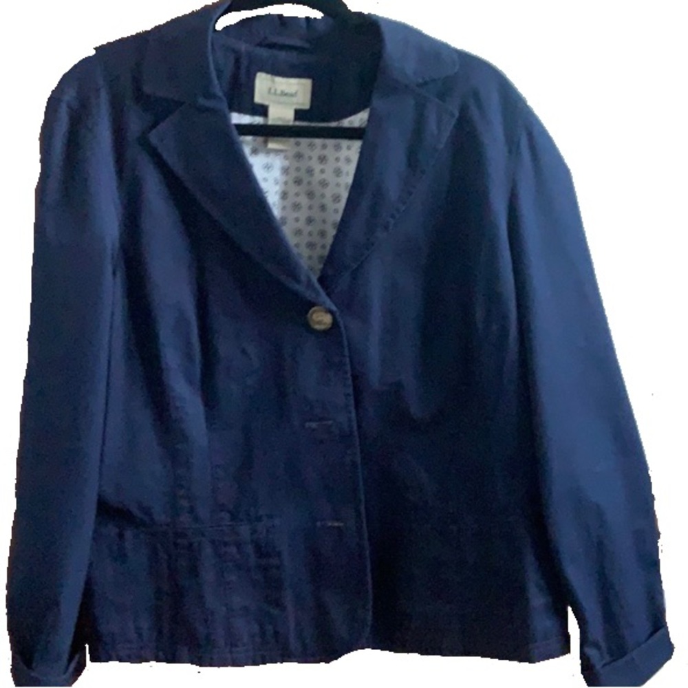Navy Blue L.L. Bean Blazer Jacket